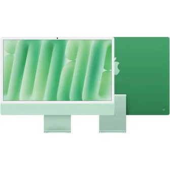 Sistem Desktop PC iMac 24'' cu procesor Apple M4, 10 nuclee CPU and 10 nuclee GPU, 24'', Retina 4.5K, 16GB, 512GB SSD, Green