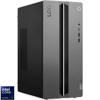 Sistem Gaming Lenovo LOQ Tower 17IAX10 cu procesor Intel® Core Ultra 7 255HX pana la 5.2GHz, 16GB DDR5, 1TB SSD, NVIDIA® GeForce RTX™ 5060 Ti 8GB GDDR7, No OS, Luna Grey