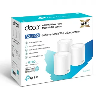 Сетчатая система Wi-Fi TP-Link Deco X50 (3 пакета), двухдиапазонная, гигабитная, AX3000, с полным домашним покрытием, бесшовным роумингом, антивирусом, родительским контролем и голосовым управлением