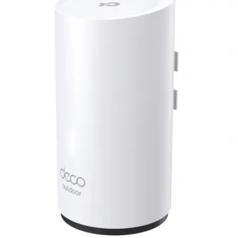 Sistem Mesh Wi-Fi TP-Link Deco X50-Outdoor(1-pack), Dual-Band, Wi-Fi 6, Gigabit, AX3000, de exterior, cu acoperire completa pentru casa, Seamless Roaming, Antivirus, Control Parental si Control Vocal