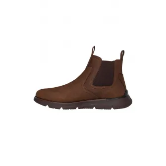Skechers, Ghete Chelsea de piele ecologica, Maro scortisoara, 41.5