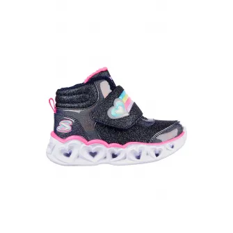 Skechers, Ghete cu aspect stralucitor Heart Lights-Briliant, Roz, Albastru marin, 21 EU