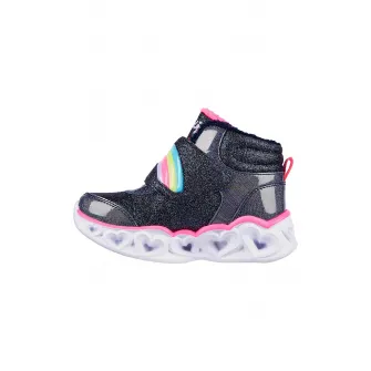 Skechers, Ghete cu aspect stralucitor Heart Lights-Briliant, Roz, Albastru marin, 21 EU