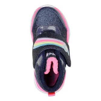 Skechers, Ghete cu aspect stralucitor Heart Lights-Briliant, Roz, Albastru marin, 21 EU