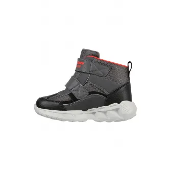 Skechers, Ghete cu inchidere velcro Magna-Lights Frosty Fun, Negru, Gri carbune, 22 EU