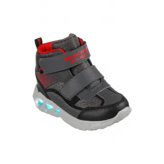 Skechers, Ghete cu inchidere velcro Magna-Lights Frosty Fun, Negru, Gri carbune, 22 EU