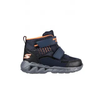 Skechers, Ghete cu inchidere velcro Magna-Lights Frosty Fun, Portocaliu, Bleumarin, 21 EU