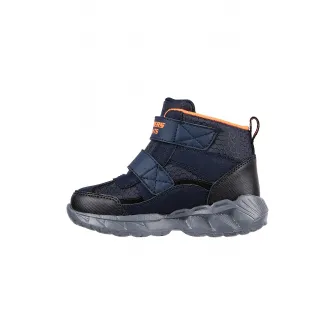 Skechers, Ghete cu inchidere velcro Magna-Lights Frosty Fun, Portocaliu, Bleumarin, 21 EU