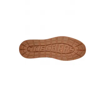 Skechers, Ghete de piele cu insertii de piele ecologica Evenston-Renli, Negru, 43