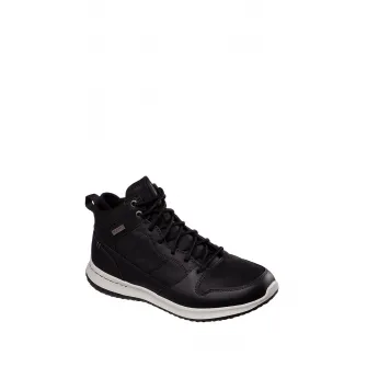 Skechers, Ghete de piele ecologica Delson Selecto, Negru, 45.5