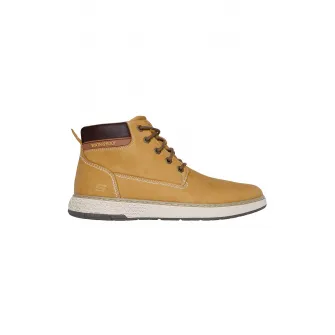 Skechers, Ghete de piele impermeabile de piele ecologica Garlan Deno, Caramel, 42