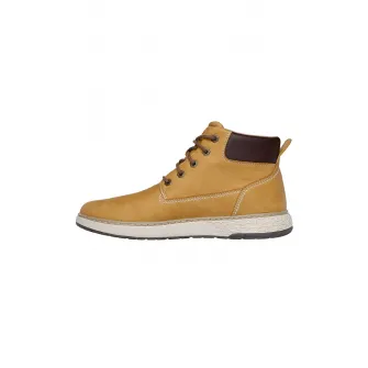 Skechers, Ghete de piele impermeabile de piele ecologica Garlan Deno, Caramel, 42