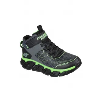 Skechers, Ghete impermeabile Tech Grip High Surge, Gri inchis/Verde electric, 30 EU