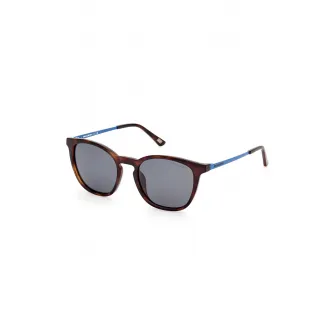 Skechers, Ochelari de soare pantos polarizati, Negru, Albastru royal, 50-18-140