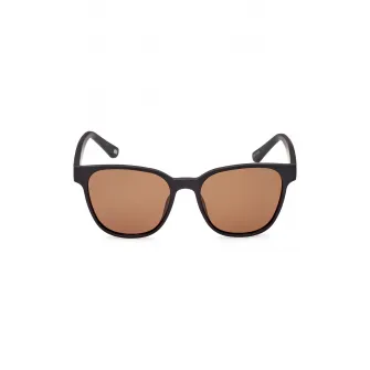 Skechers, Ochelari de soare patrati cu lentile polarizate, Negru, 50-16-145