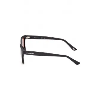 Skechers, Ochelari de soare patrati cu lentile polarizate, Negru, 50-16-145