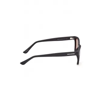 Skechers, Ochelari de soare patrati cu lentile polarizate, Negru, 50-16-145