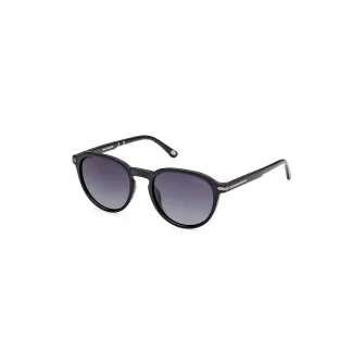 Skechers, Ochelari de soare rotunzi polarizati, Negru, 51-19-145