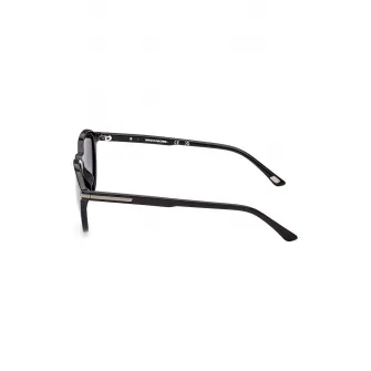 Skechers, Ochelari de soare rotunzi polarizati, Negru, 51-19-145