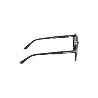 Skechers, Ochelari de soare rotunzi polarizati, Negru, 51-19-145