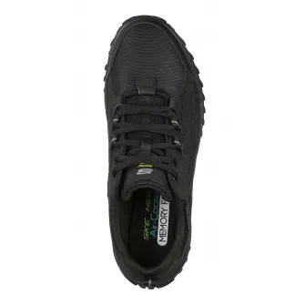 Skechers, Pantofi sport cu finisaj rezistent la apa si garnituri de piele intoarsa Bionic, Negru, 45.5