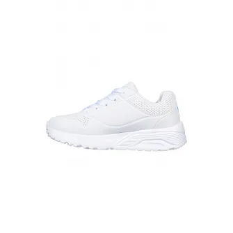 Skechers, Pantofi sport cu imprimeu cu inimi Uno Lite - Spread, Rosu, Alb, Violet, 30 EU