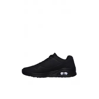 Skechers, Pantofi sport de piele ecologica UNO Stand on Air, Negru, 43