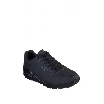 Skechers, Pantofi sport de piele ecologica UNO Stand on Air, Negru, 43