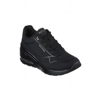 Skechers, Pantofi sport wedge de piele ecologica Million Air - Elevat, Negru, 38