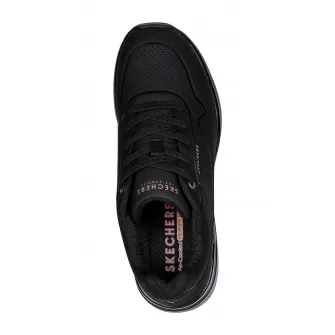 Skechers, Pantofi sport wedge de piele ecologica Million Air - Elevat, Negru, 37