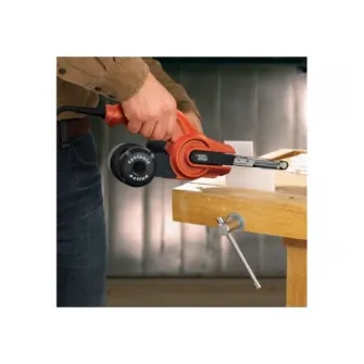 Slefuitor cu banda Black & Decker KA900E, 350 W, 220 V, 13x451 mm dimensiune lucru, 3 accesorii incluse