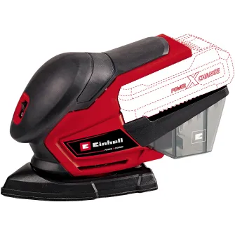 Slefuitor orbital pe acumulator Einhell Power-X-Change TE-OS 18/150 Li Solo, 18 V, 1.6 mm circuit oscilant, 150x150x100 mm suprafata slefuire, fara acumulator/incarcator