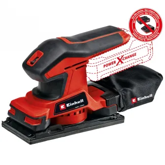 Slefuitor orbital pe acumulator Einhell TC-OS 18/187 Li Solo, 18 V, tehnologia PXC, 187 x 90 mm suprafata slefuire, 24.000 oscilatii/min, 2 mm circuit oscilant, fara acumulator/incarcator