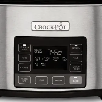 Мультиварка Crock-Pot CSC066X-01, 5,6 л Digital TimeSelect, керамический горшок, стеклянная крышка, нержавеющая сталь, серебристый