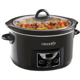 Slow cooker Crock-Pot SCCPRC507B-050, 4.7 l, 2 Setari gatit, Vas de ceramica detasabil, Negru