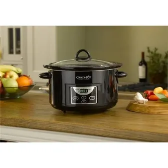 Slow cooker Crock-Pot SCCPRC507B-050, 4.7 l, 2 Setari gatit, Vas de ceramica detasabil, Negru