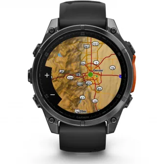 Smartwatch Garmin fenix 8, 47mm, AMOLED, Slate Gray, Black Silicone Band