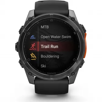 Smartwatch Garmin fenix 8, 51mm, AMOLED, Slate Gray, Black Silicone Band