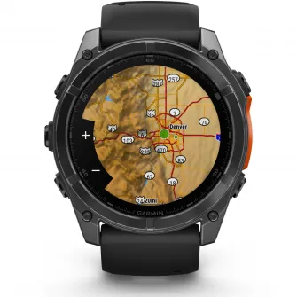 Smartwatch Garmin fenix 8, 51mm, AMOLED, Slate Gray, Black Silicone Band