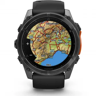 Smartwatch Garmin fenix 8, 51mm, AMOLED, Slate Gray, Black Silicone Band