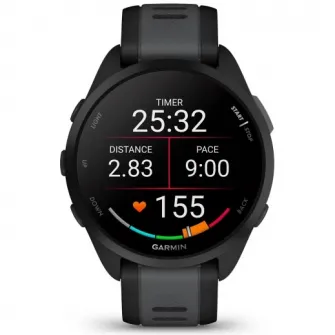 Smartwatch Garmin Forerunner 165, curea Silicon, Black/Slate Grey