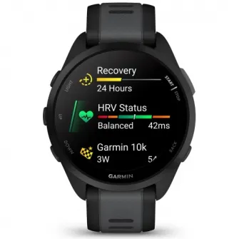 Smartwatch Garmin Forerunner 165, curea Silicon, Black/Slate Grey