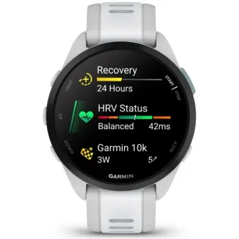 Smartwatch Garmin Forerunner 165, curea Silicon, Mist Grey/Whitestone