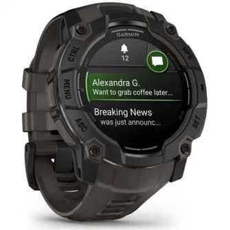 Smartwatch Garmin Instinct 3, 45mm, AMOLED, Negru, curea Neagra