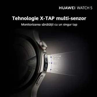 Smartwatch HUAWEI Watch 5, 46mm, Aerospace-Grade Titanium Case with Titanium Strap