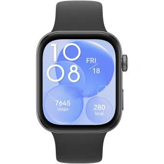 Smartwatch Huawei Watch FIT 3, Black Body with Black Fluoroelastomer Strap