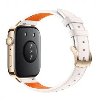 Smartwatch Huawei Watch Fit 3, Gold Body, White Leather Strap