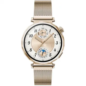 Smartwatch Huawei Watch GT 5, 41MM, Pale Gold Stainless Steel Case, Gold Milanese Strap