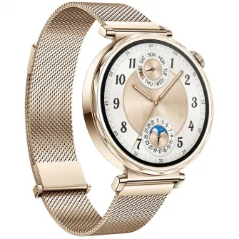 Smartwatch Huawei Watch GT 5, 41MM, Pale Gold Stainless Steel Case, Gold Milanese Strap