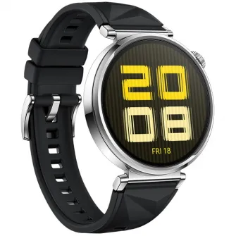 Smartwatch Huawei Watch GT 5, 41MM, Tarnish Stainless Steel Case, Black Fluoroelastomer Strap